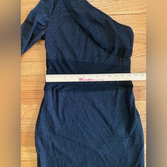Shein Dress Women’s Petite Large Black Bodycon, One Shoulder NWOT - Picture 6 of 8